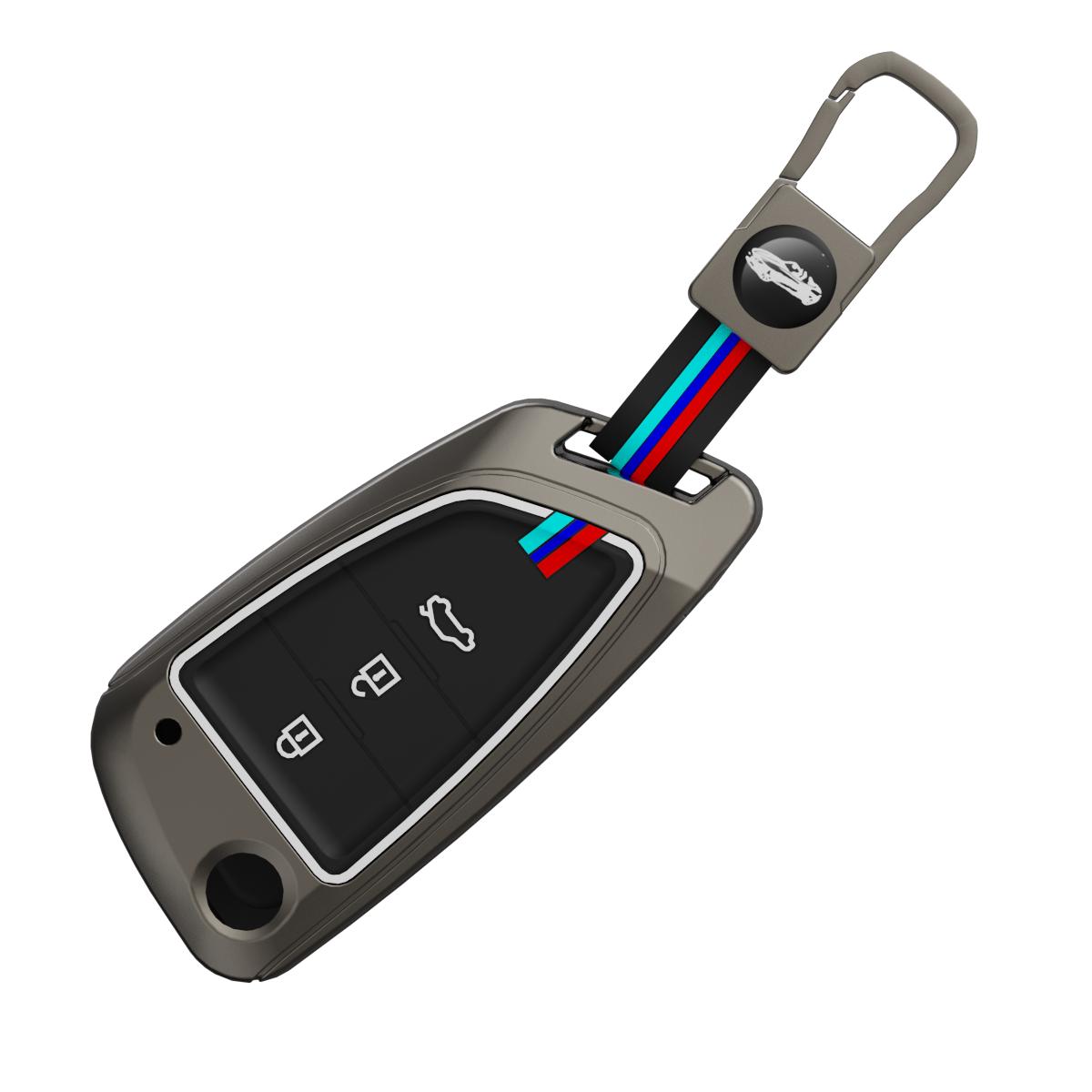 Xhorse Universal Fit Car Key Protective Zinc Alloy Silicone Shell with Business Covers Keychain and Key Bag Organizer MK-A