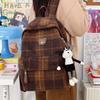 Schoolbag Mori Ins Plaid Design Literary and Fresh Style Girls Travel Backpack Students Campus Class Backpack