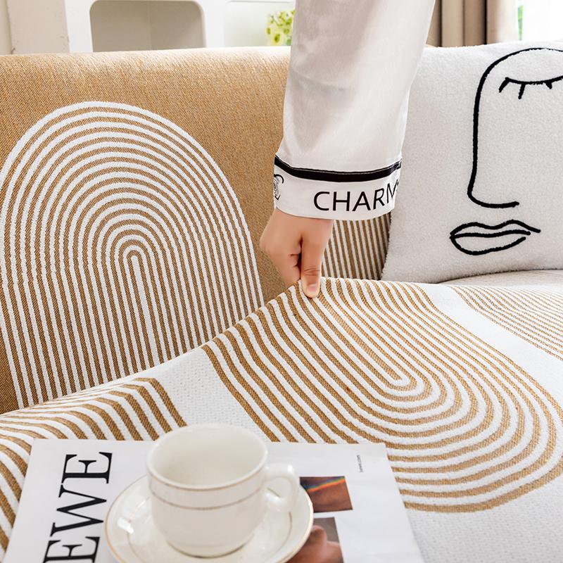 Nordic Tassel Throw Blanket Four Season Sofa Cover Dust Anti-cat Scratch Protection Cover Sofa Blanket Carpet Travel Rug Tassels