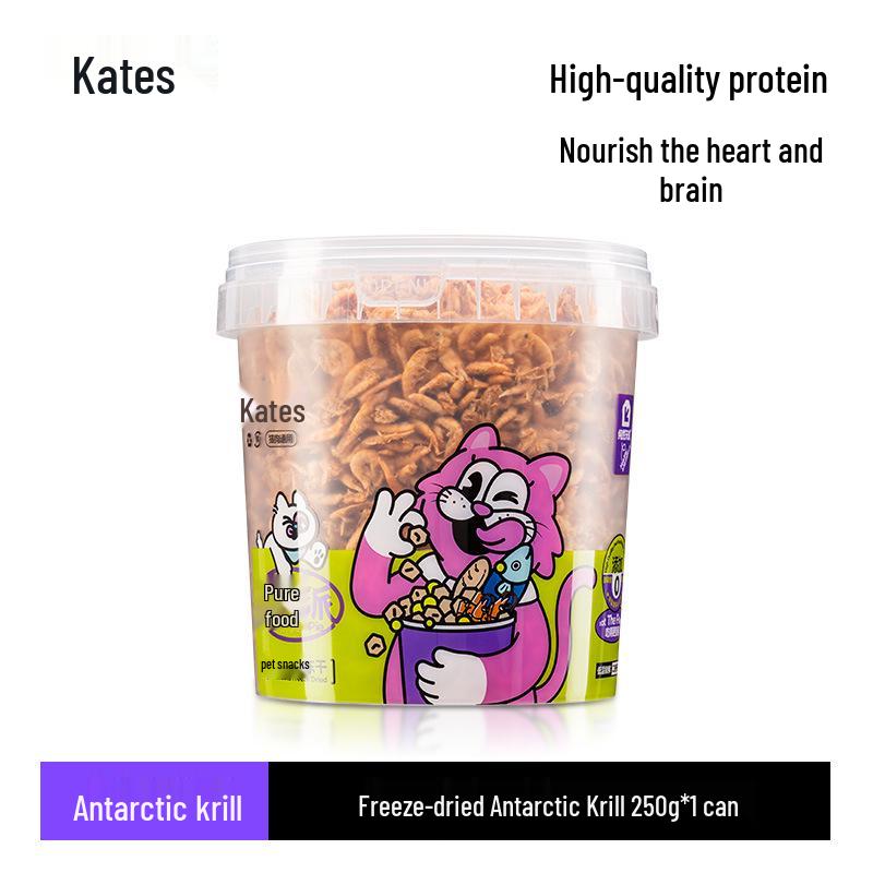 Freeze-Dried Antarctic Krill Cat & Dog Training Snacks with Calcium for Facial Development