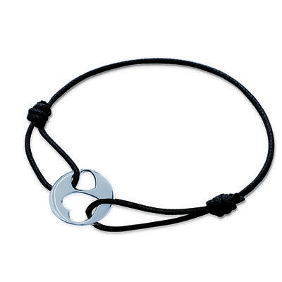 [G0621] - Brățară din argint „Love” argintiu negru - 16 mm