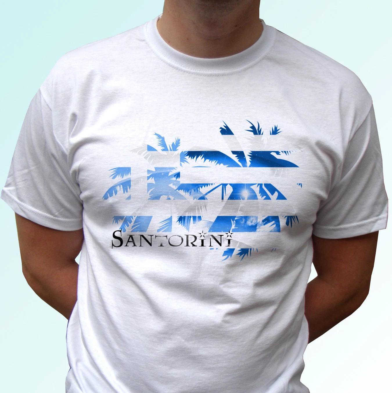 

Santorini palm flag - white kids boys T-Shirt holiday top design s s kids baby 110