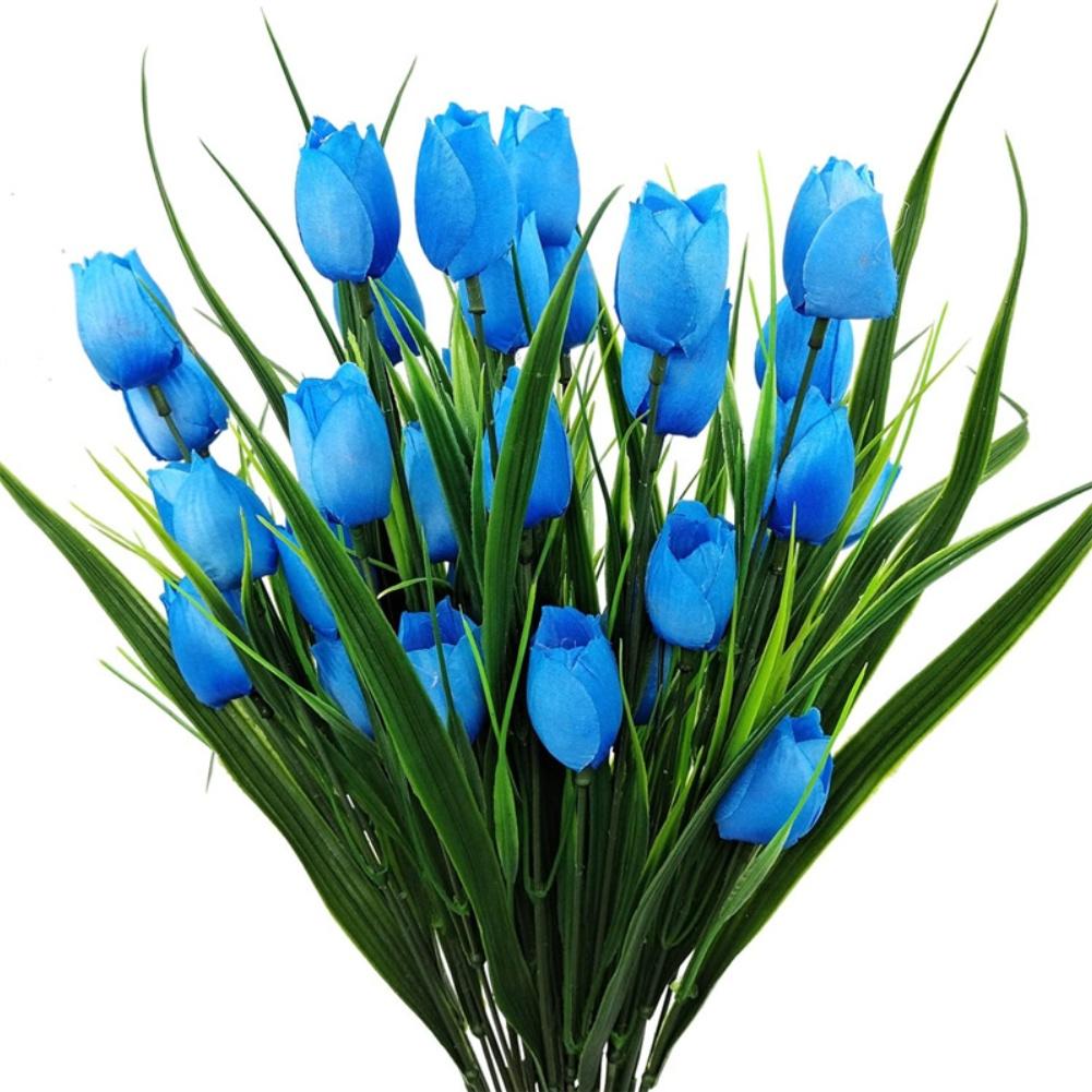 

Artificial Tulip Stems 6Pcs Silk Faux Flowers 35cm Realistic Tulip Heads Decorative Greenery for Home and Parties