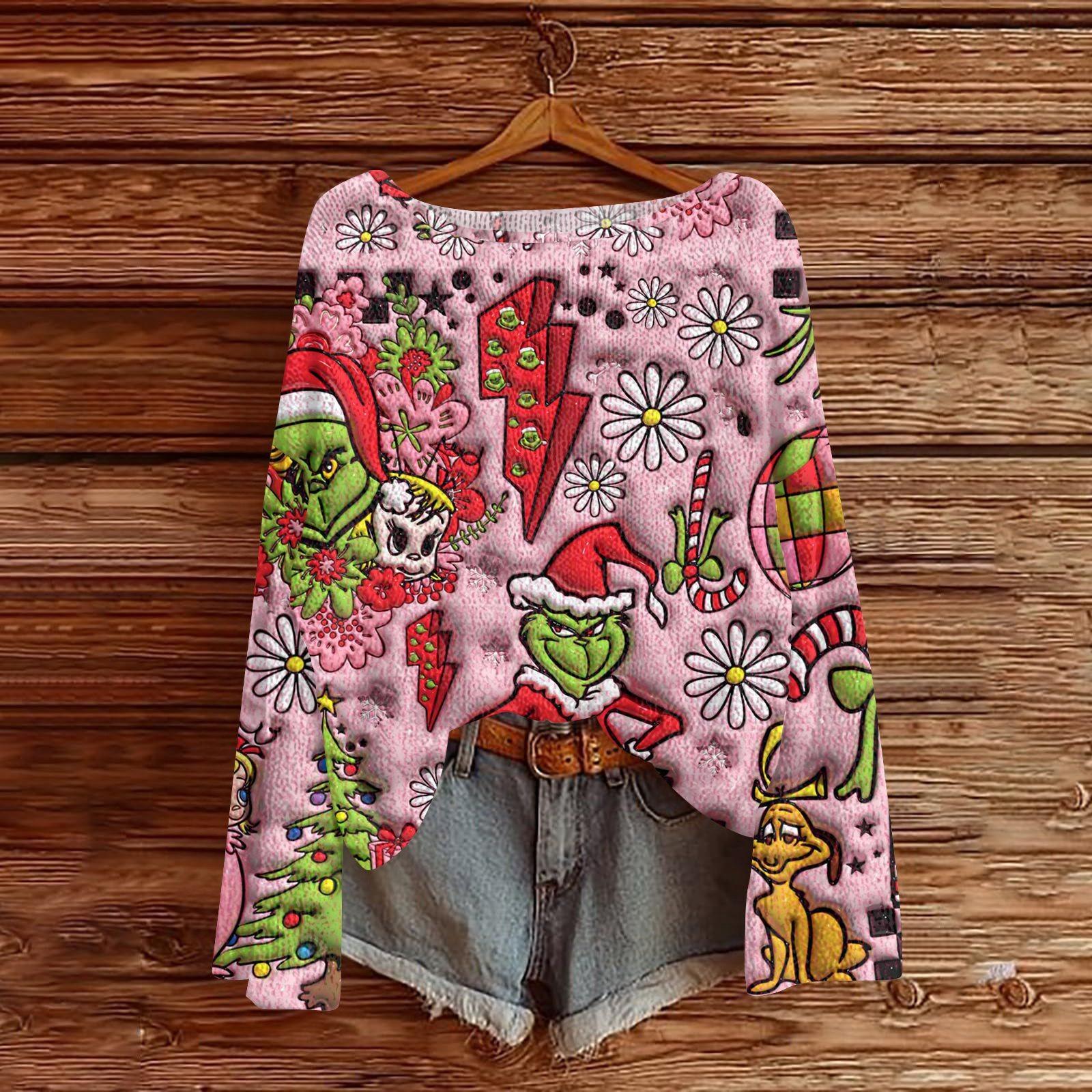 

Рождественские толстовки для детей, вязаные свитера для мальчиков и девочек, симпатичные рубашки, осенние свитера с круглым вырезом, топы 120