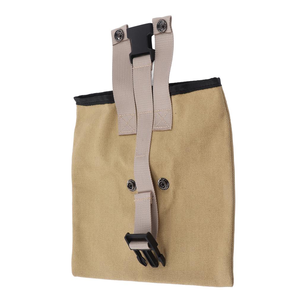 Outdoor Foraging Bag Oxford Cloth Fruit Picking Bag Waist Hanging Tool Pouch Garden Vegetable Storage Pouch Khaki