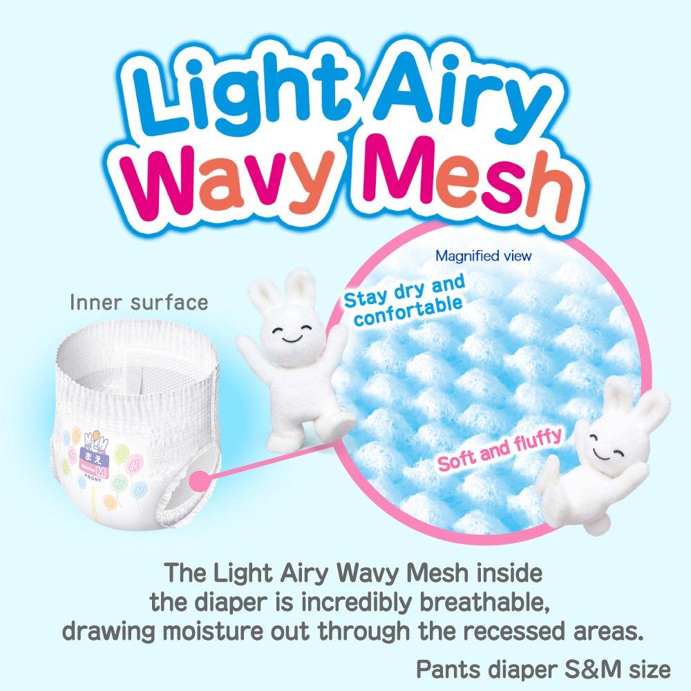 Größe Merries 62 Stück [Hose, Klein] Air-Through (4-8 kg),