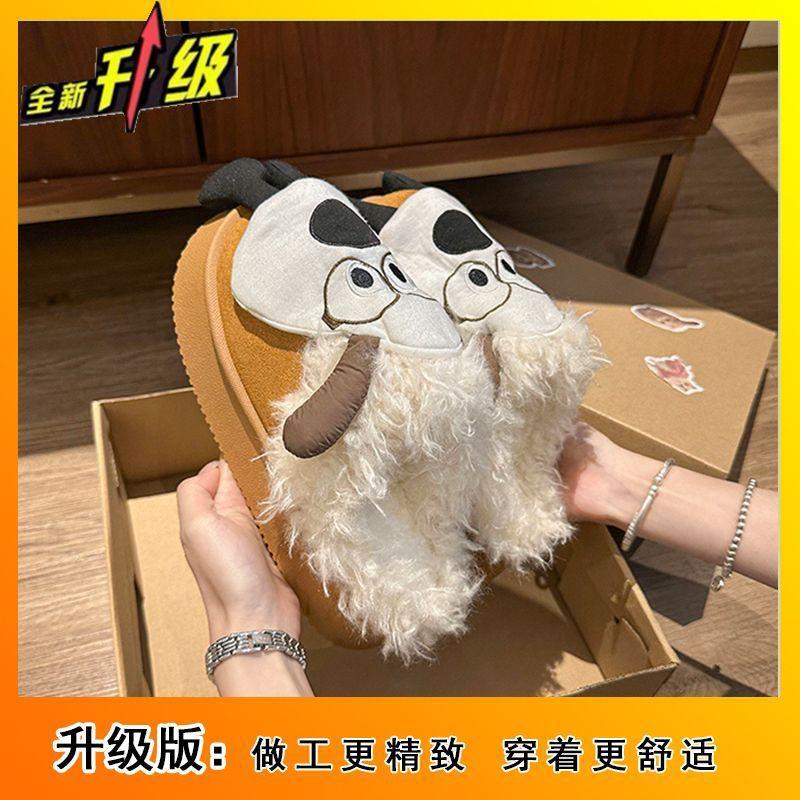 Retro cotton slippers women's thick bottom thickened home indoor warm non-slip baotou cotton slippers 2025 winter new