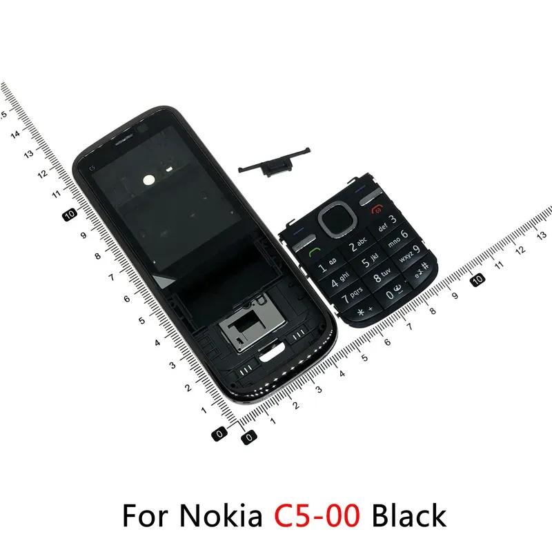 For Nokia 6300 C3 C3-00 C5 C5-00 6303 Battery Back Cover Front Keyboard Housing Case