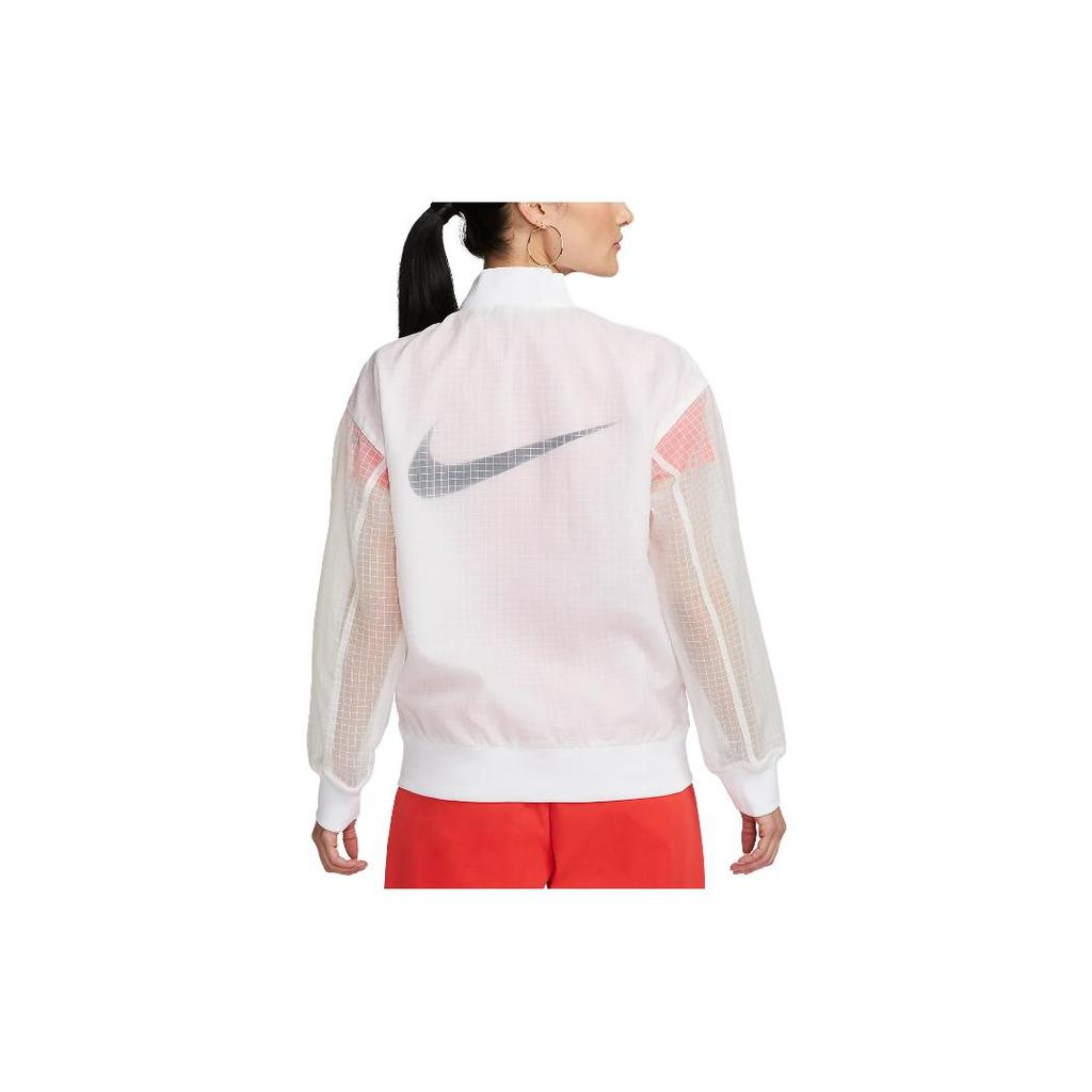 New Nike Sportswear Essentials Women's Woven Sports Jacket White DV7973-100