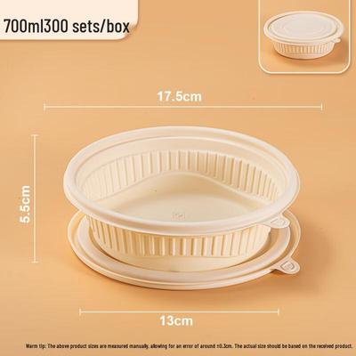 Eco-Friendly Corn Starch Disposable Round Takeaway Box