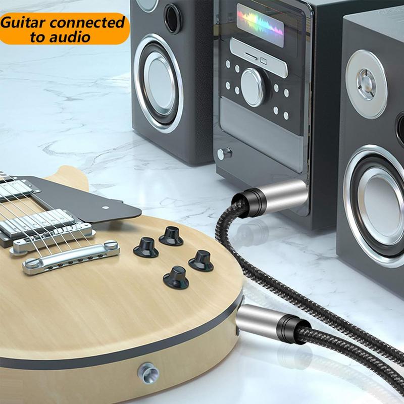 Electric Guitar Cord 10 Ft Instrument Cable For Electric Guitar Straight Connector Professional Shielded Wire For Keyboard