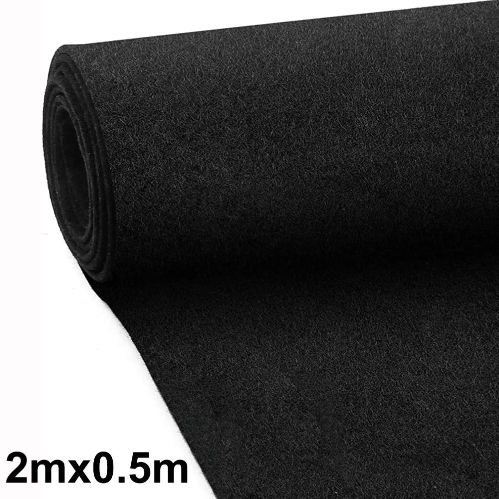 Automobil Innenraum Schwarz Grau Lautsprecherbox Teppich Länge 1/2M Filzstoff Lautsprechergittergewebe Breite 0,5M Subwoofer Kofferraumauskleidung