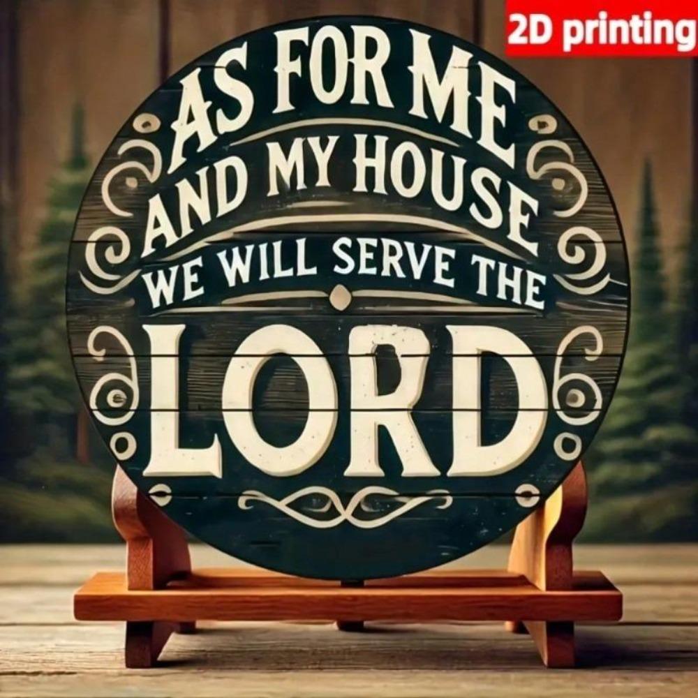 Flat Round Metal Wall Art Christian Bible Verse Decor
