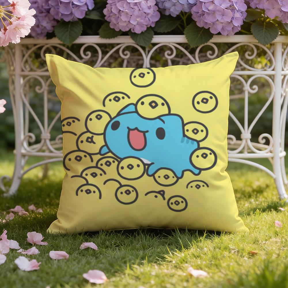 B-Bugcat C-Capoo Cushion Cover Home & Car Dual-Scene Pillow Cover: Reversible for Premium Comfort