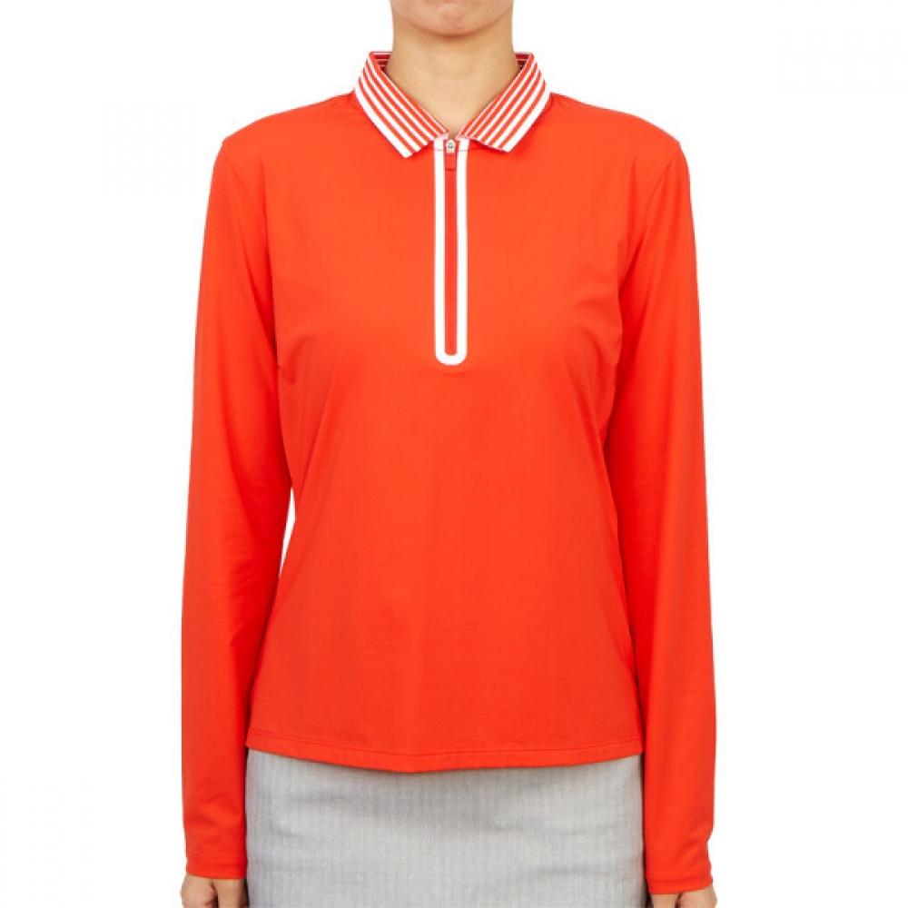 

G Fore Women S Collared lonG Sleeve T ShirT Poppy G4lS23k863 XS