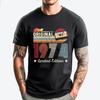 Original 1974 Anniversaire Guitare Musicien Cassette Graphique Chemises Homme Vintage Homme Hauts T-shirts Esthétique