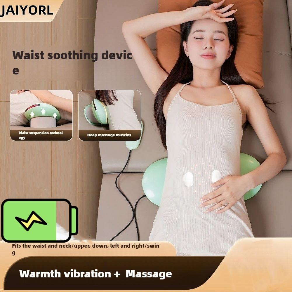 JAIYORL Elektrischer Lendenwirbelsäulen-Traktions-Massager Verstellbare Vibration Taillen-Wirbelsäulen-Stütze Rückenmassagegerät Taillen-Massager