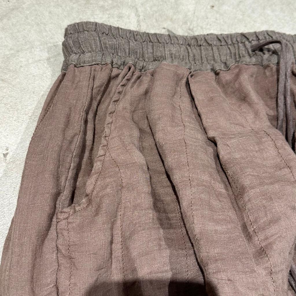 Johnature Women Vintage Wide Leg Pants Elastic Waist Autumn Trousers Loose Belt High Quality Pants