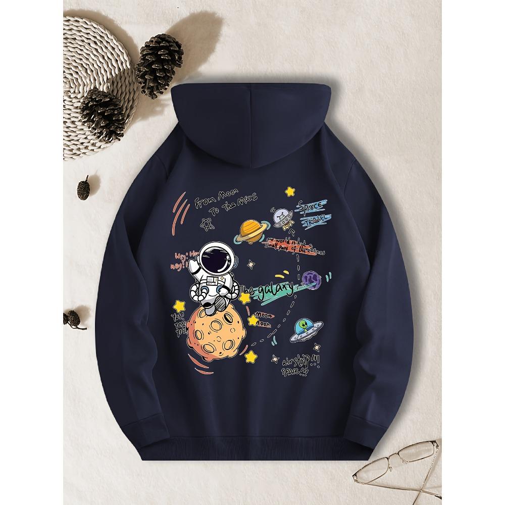 Men's Casual Cap Sweatshirt With geometric print and machine washable kangaroo Bag Y2k sweatshirt