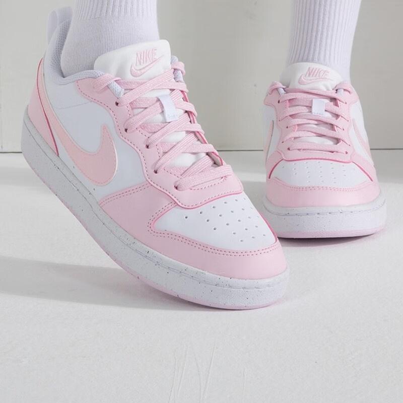 (GS) Nike Court Borough Low Recraft 'White Pink Foam' Kids' DV5456-105