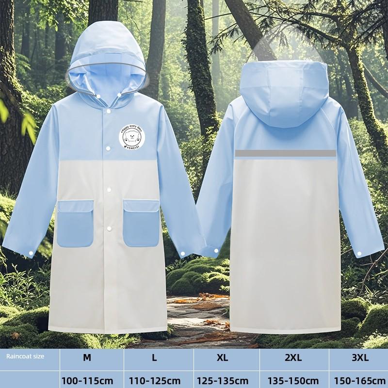 Kinder-Regenmantel Jungen mit Schultasche Kinder Ganzkörper Wasserdicht Baby Kindergarten Grundschüler Spezieller Poncho für die Schule