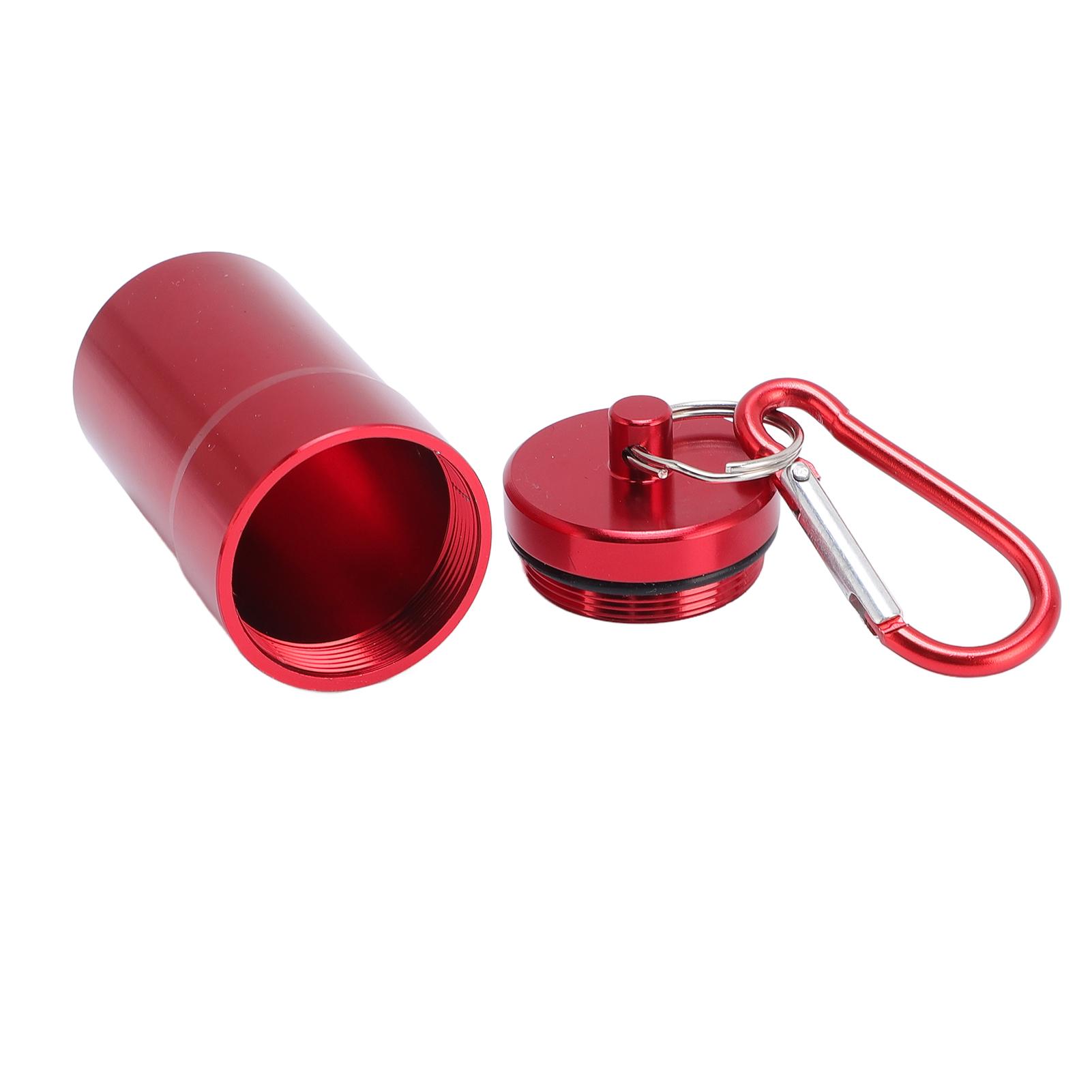 

Небольшой контейнер для хранения из алюминиевого сплава, водонепроницаемый, герметичный, для кемпинга и путешествий на открытом воздухе красный