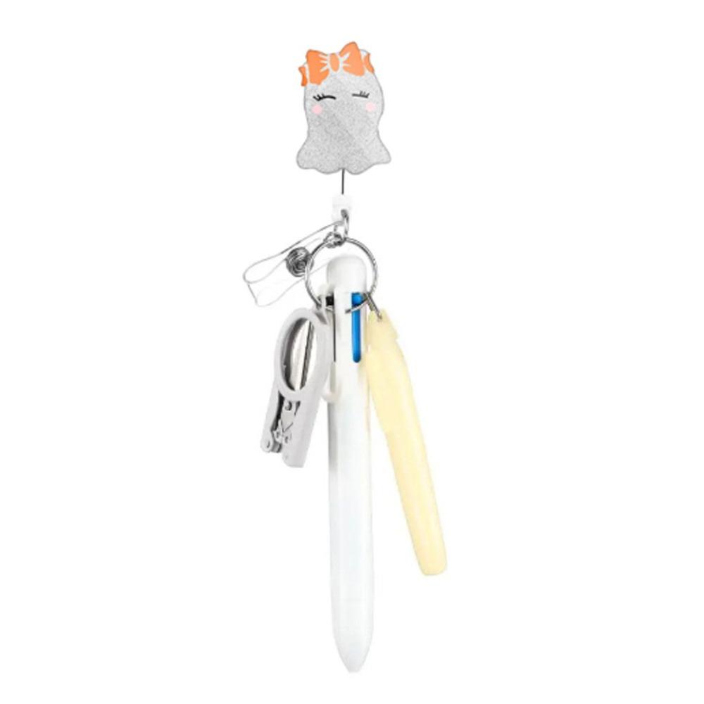 Gift Retractable Nurse Pen Pack Lanyard Keychain Portable Nurse Badge Clip Durable Nurse Badge Set