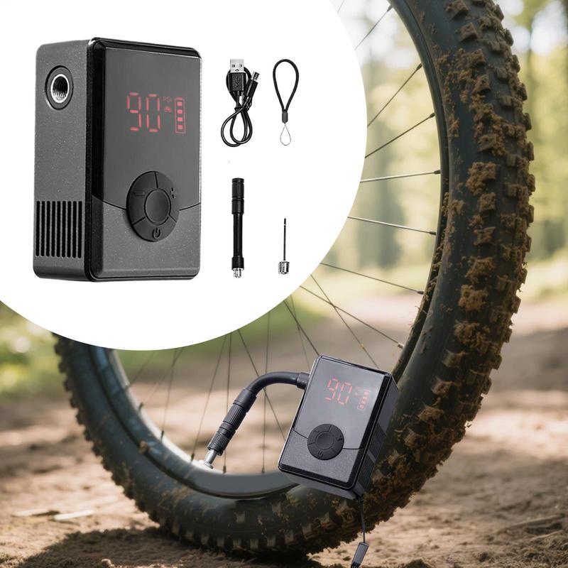 Electric Bike Pump Air Pump For Tires Automatic Cordless Inflator With Smart Protection Air Compressor For Mountain Auto Scooter