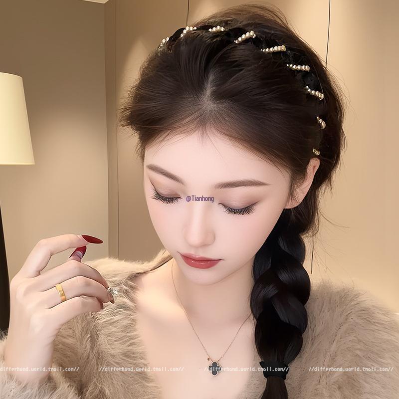 2025 Women's Luxury Pearl Skull Headband: Stylish Fashion Accessory for Face Washing