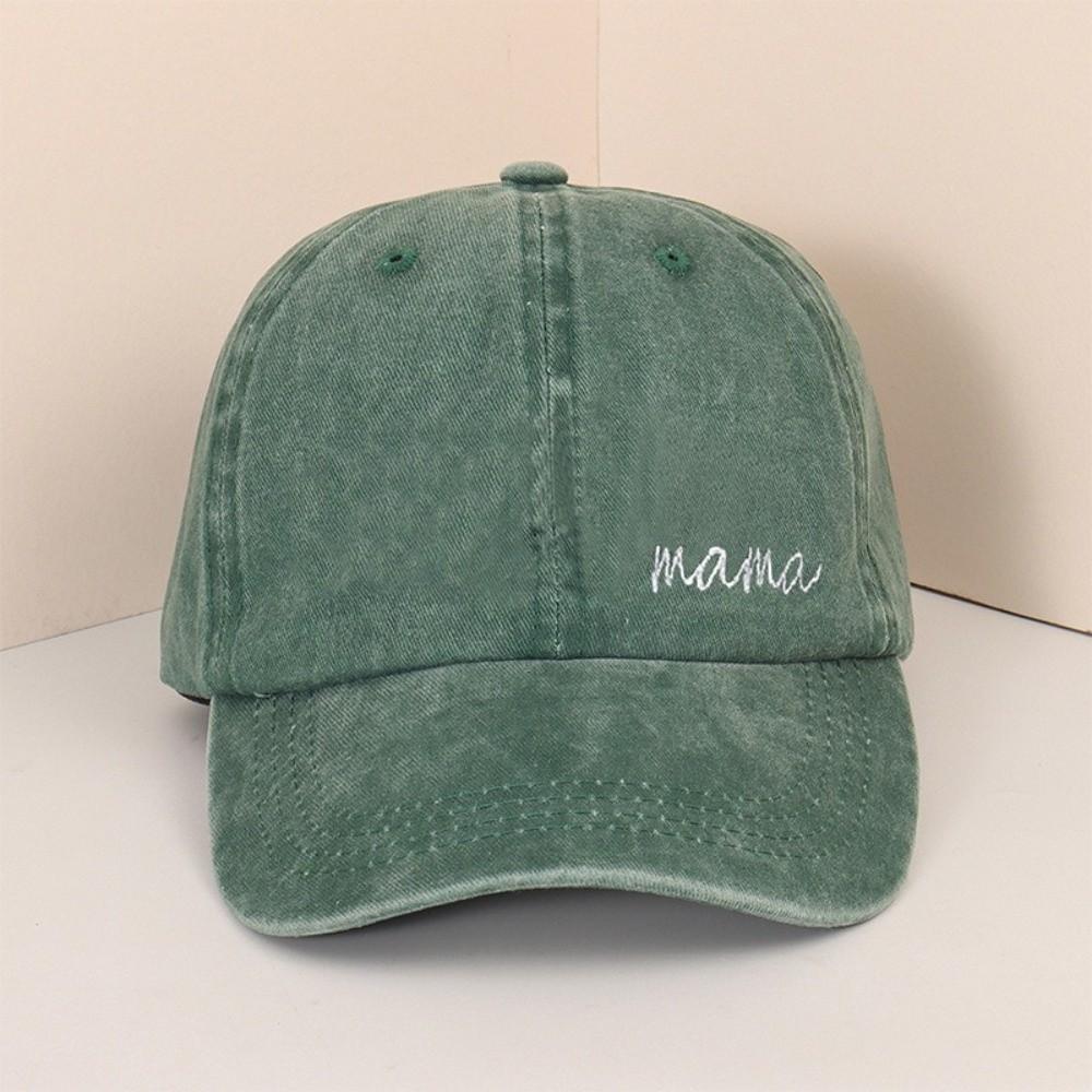 Fashion Mama Embroidery Baseball Caps Casual Washed Cotton Duck Tongue Hat Sun Cap Women