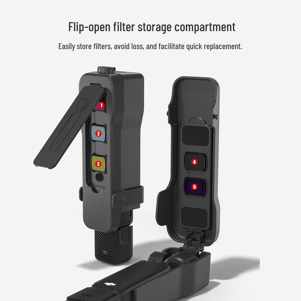 DJI Pocket 3 Magnetic Lens Flip Cover & Screen Protector Accessory for OSMO Action Camera