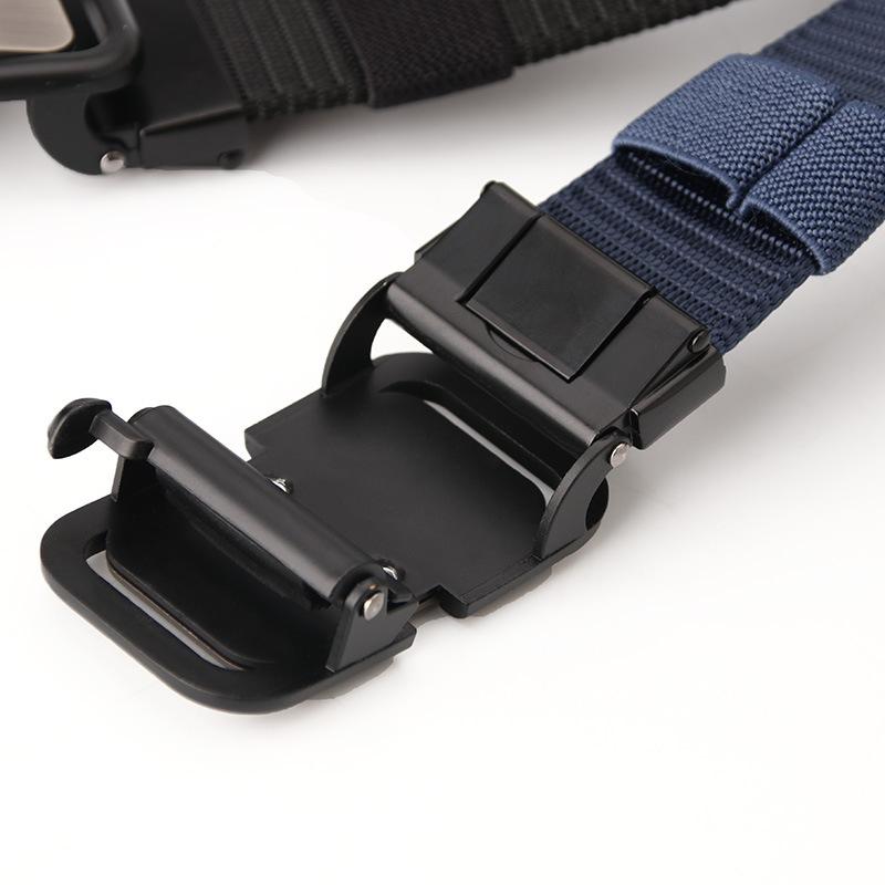 Toothless Nylon Self-locking Belt, Men's Casual Canvas Belt, Breathable and Versatile Jeans Belt