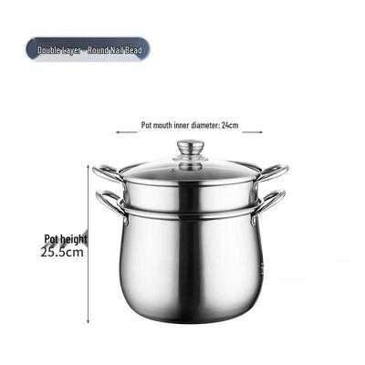 24cm Soup Pot with External Steamer