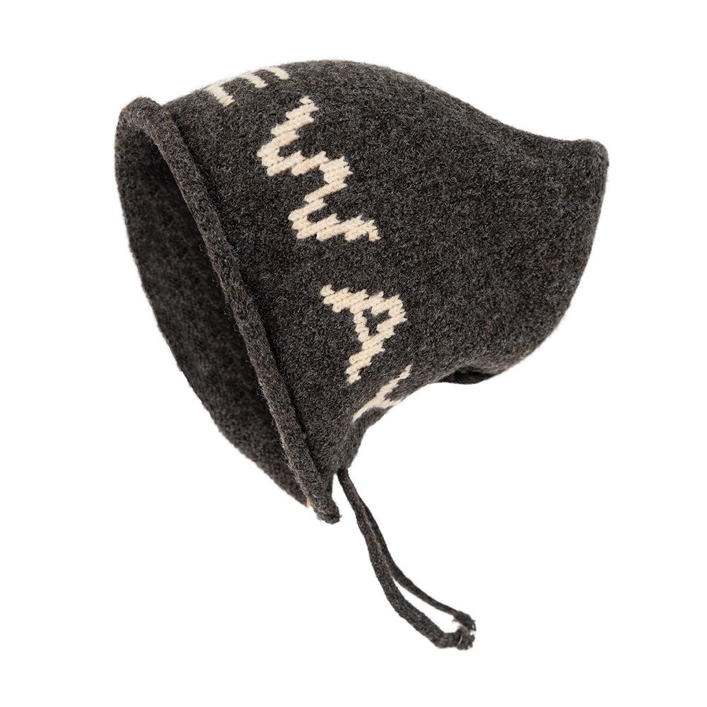 Women s autumn and winter hemming stacking hats show their faces, small bag head hats, big head circumference cold hats