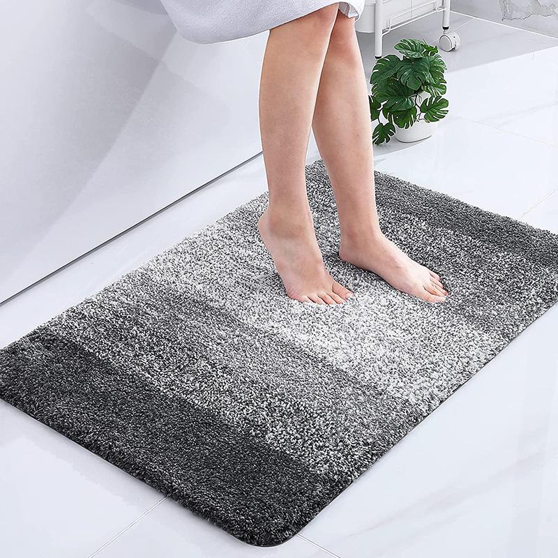 Gradient Bathroom Absorbent Mat Non-Slip Microfiber Rug for Kitchen Bathroom Floor Waterproof Door Mat Bedroom Decor Modern