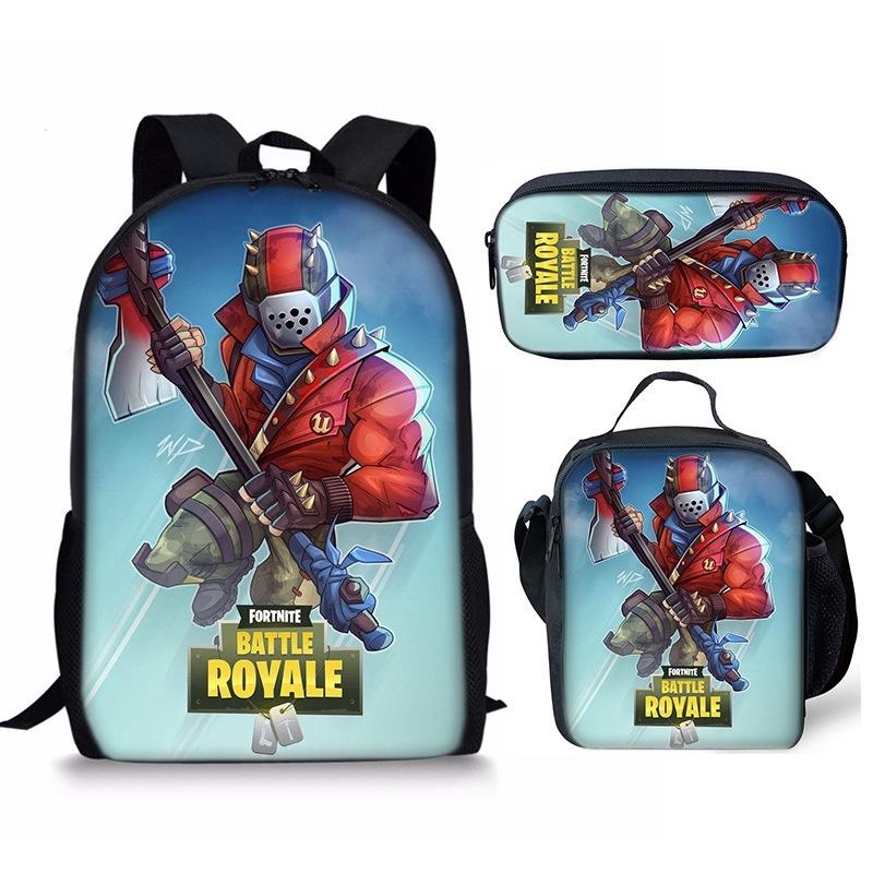 Batohový set Fortnite Fortress Night s velkou kapacitou Oxford látka 20-35l Prodyšný Vodotěsný Kreslený vzor Street Style