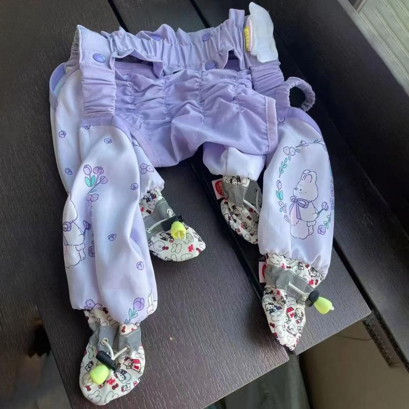 Dog Out Anti-dirty and Anti-urine Overalls Cover Medium and Small Dog Teddy Jumpsuit Foot Cover Pet One-piece Shoe Cover