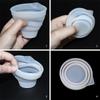 Silicone Resin Measure Cups Graduated Silicone Measuring Collapsible Long Mouth Silicone Measuring Cups for Epoxy Molds