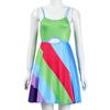 Movie 13 Going On 30 Suddenly 30 Jenna Rink Green Halter Dress Cosplay Costume Vintage 2000s Movie Outfit, Halloween Party Convention