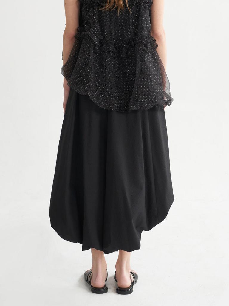 Kaie Taffeta Asymmetrical Balloon Banding Skirt
