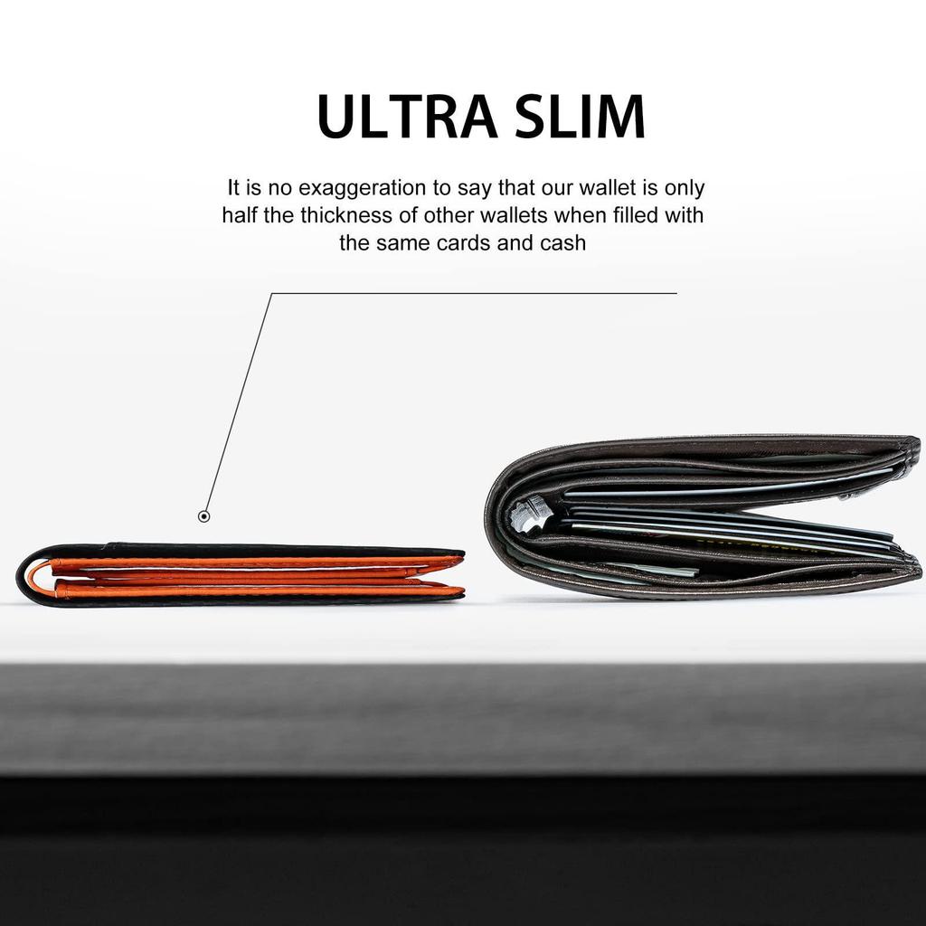 Men's RFID Anti-theft Carbon Fiber Leather Bifold Wallet