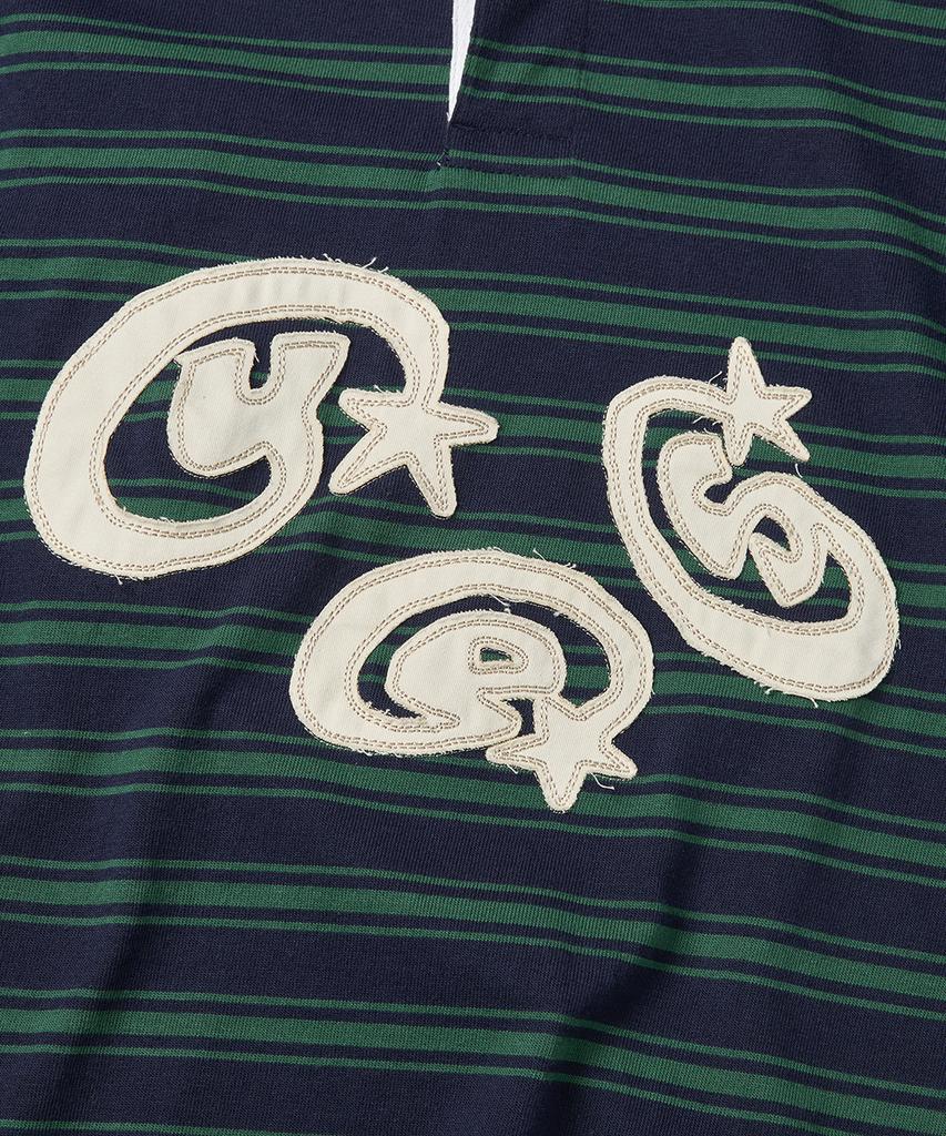 YESEYESEE Stripe Star Rugby Shirt Green