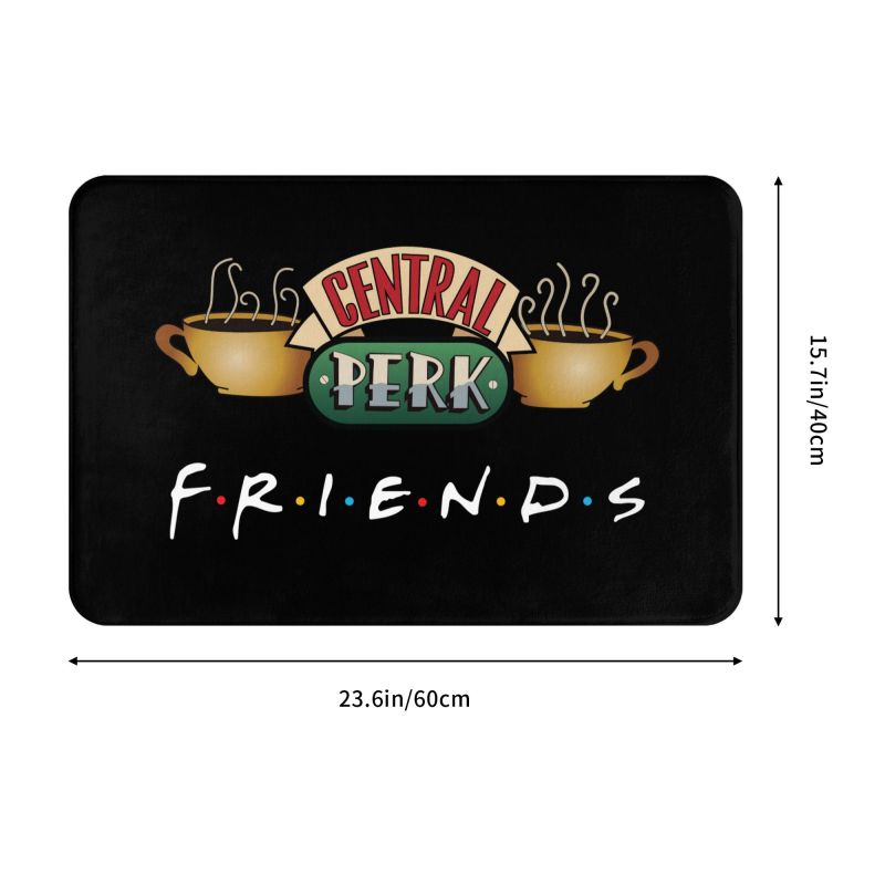 Classic Friends TV Show Funny Quotes Printed Front Door Mat Anti-Slip Waterproof Doormat Floor Bath Rug Kitchen Entrance Carpet