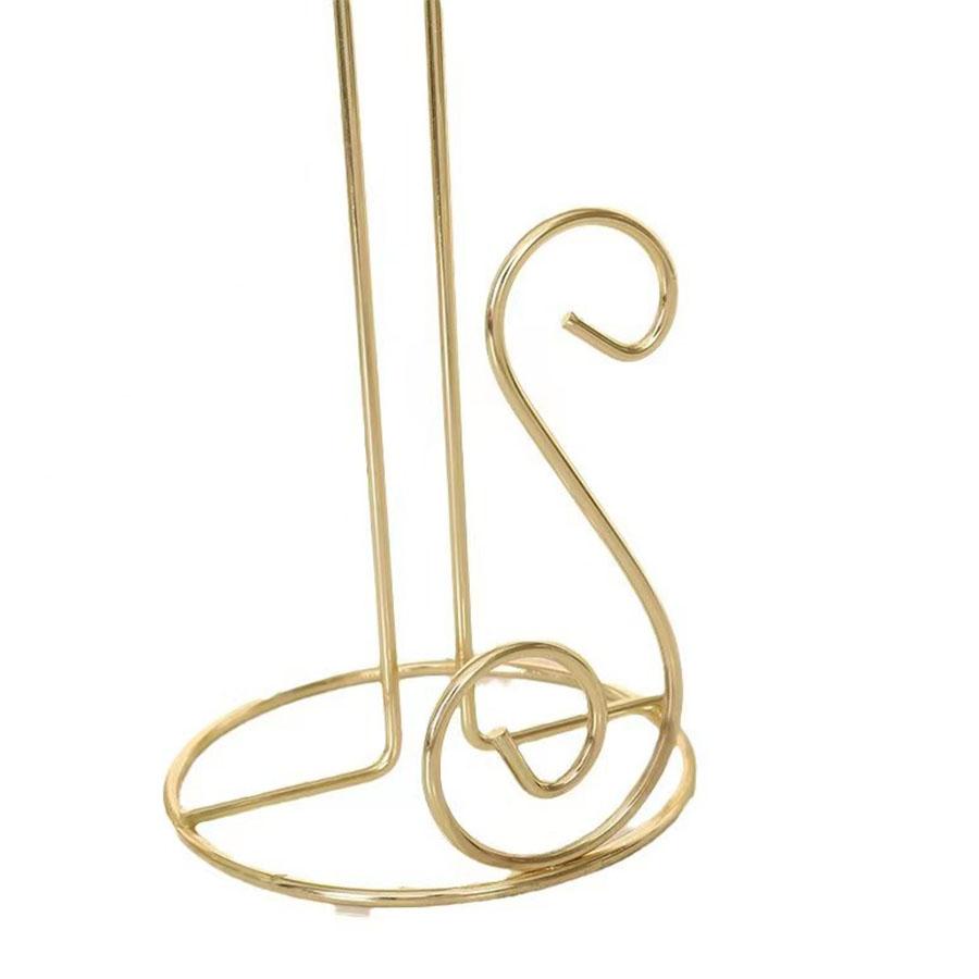 Vertical U-shaped Kitchen Paper Towel Holder, Home Use Oil Wiping Paper & Plastic Wrap Storage Rack, Simple Metal Iron Art Paper