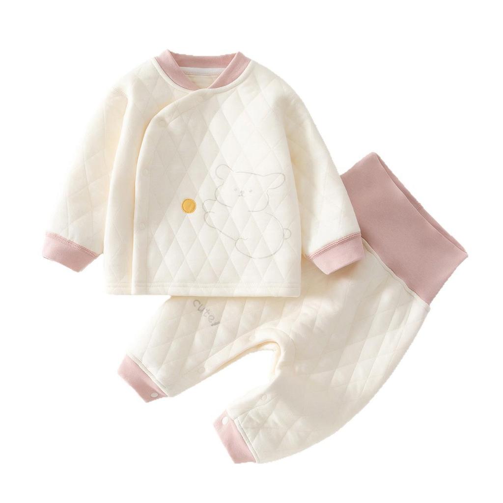 Set di abbigliamento Autunno/Inverno a vita alta per neonati e bambini piccoli: Intimo per Bambini in 2 Pezzi