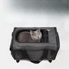 Oxford Fabric Upgraded Pet Rolling Carrier Foldable Breathable Large Capacity Handheld Shoulder Crossbody Bag For Cat Dog