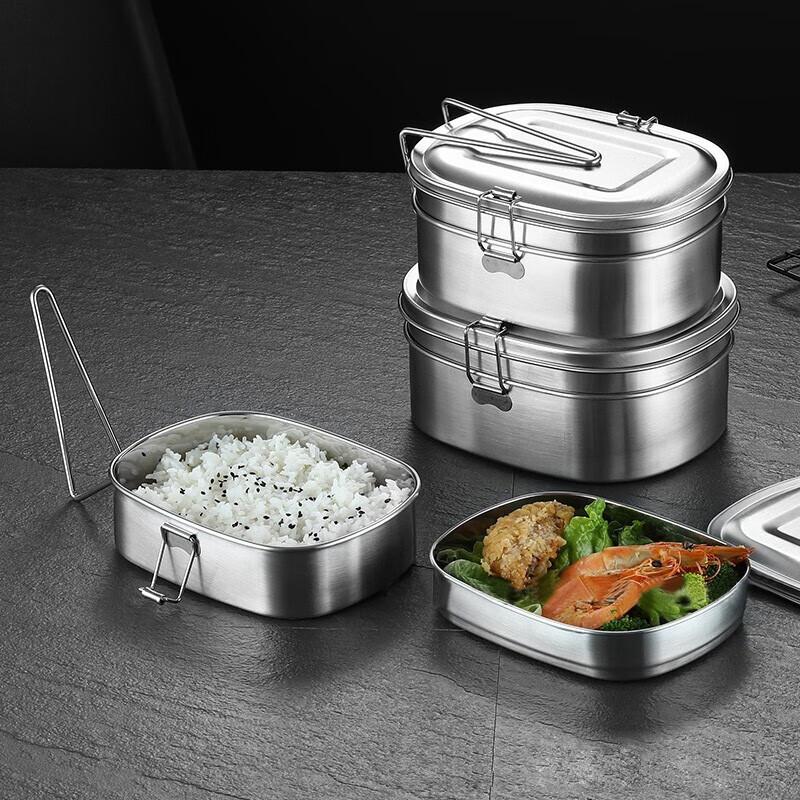 Lijia Fitment LJ304 Stainless Steel Double-Layer Rectangular Lunch Box