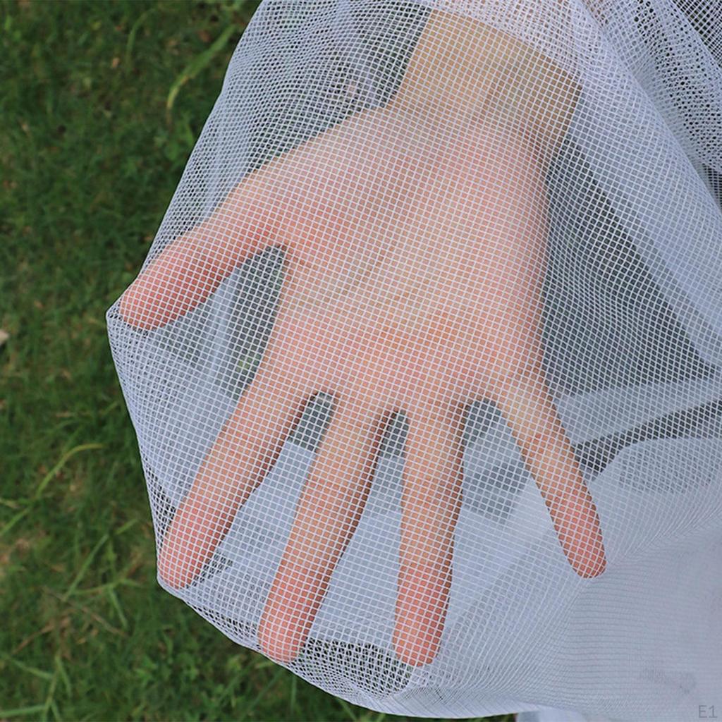 Gardening Net Skirt in White for Outdoor Use with High Density Mesh