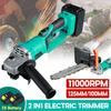 2-IN-1 11.5 Inches 125/100mm Cordless Angle Grinder Into Chain Saw Electric Chainsaw Bracket Cutting Polisher Machine Woodworking