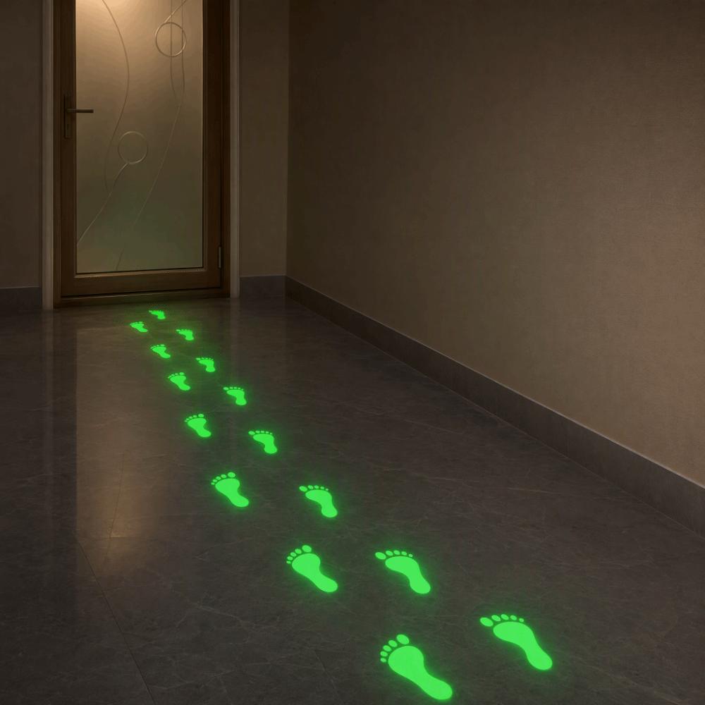 Self-Adhesive 2D Flat Footprint Sticker Waterproof Floor Wall Stickers Bedroom